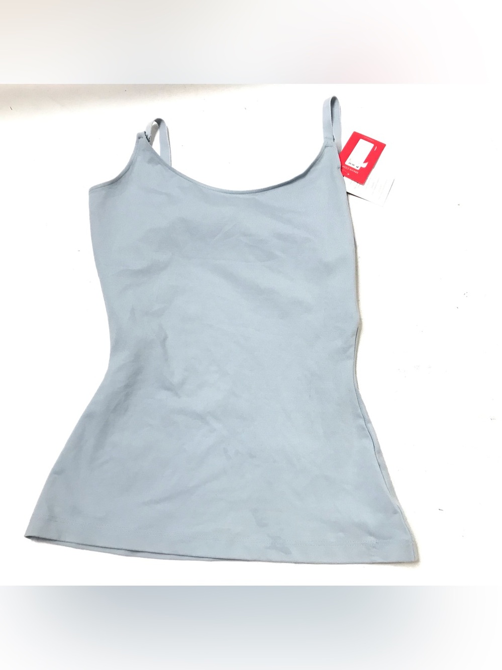 Spanx Socialight Cami Size M Top Light Blue Smoothing Microfiber Camisole Adjust
